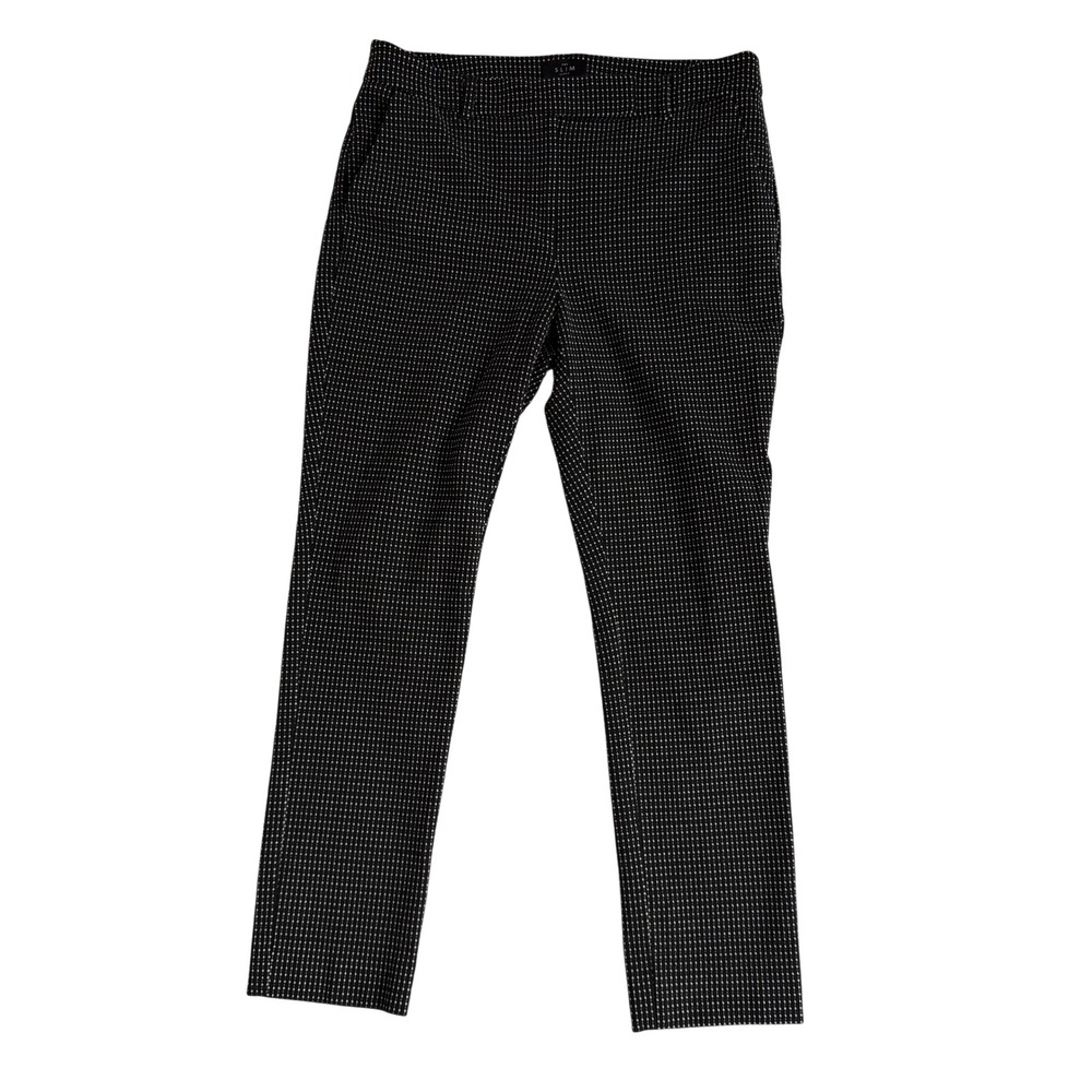 The Slim Ankle Black White Geometric Print Stretch Dress Pants Womens Size 6